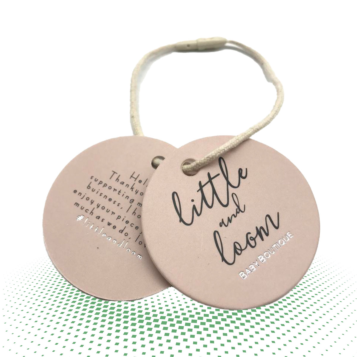 custom hang tags with string 